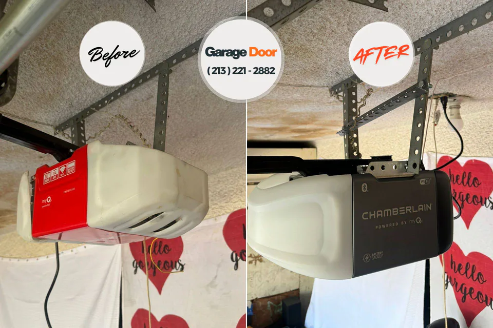 Before and after: garage door repair State Line, PA